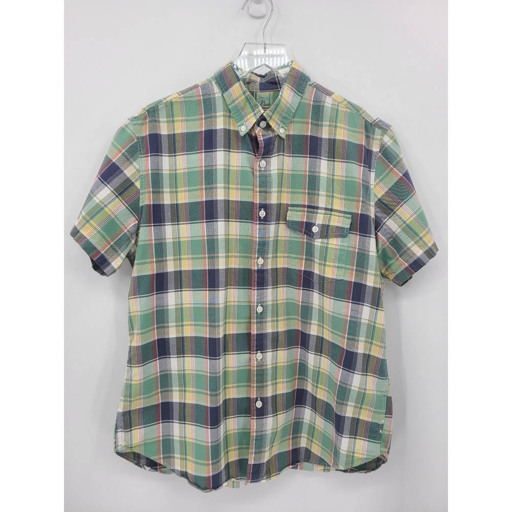 J.Crew Madras Preppy Mens Shirt L Plaid Academia Oxford Cloth Old Money Ivy